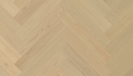 „Herringbone“ rašto ąžuolo parketlentės „AB Dazy“ Extra Matt Lacquered Gloss 5% – #14287