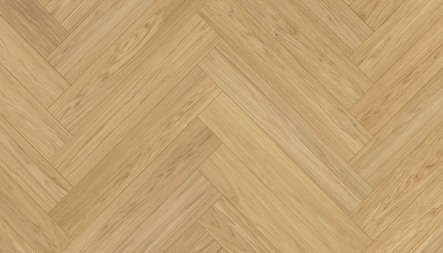 „Herringbone“ rašto ąžuolo parketlentės „Nova Eco Elite Pure Line“ Extra Matt Lacquered Gloss 5% – #14502
