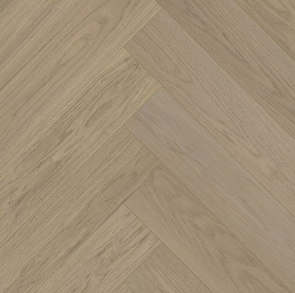 „Herringbone“ rašto ąžuolo parketlentės „Nova Eco Elite Sandstone“ Extra Matt Lacquered Gloss 5% – #14503