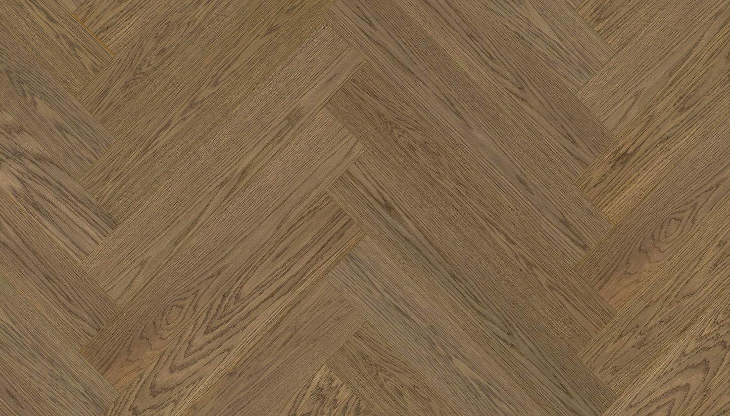 „Herringbone“ rašto ąžuolo parketlentės „Nova Eco Elite Stavanger“ Extra Matt Lacquered Gloss 5% – #14504