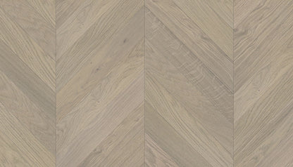 „Chevron“ rašto ąžuolo parketlentės „AB Sandstone“ Extra Matt Lacquered Gloss 5% – #15269