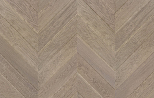 „Chevron“ rašto ąžuolo parketlentės „Nordic S Sandstone“ Extra Matt Lacquered Gloss 5% – #15301