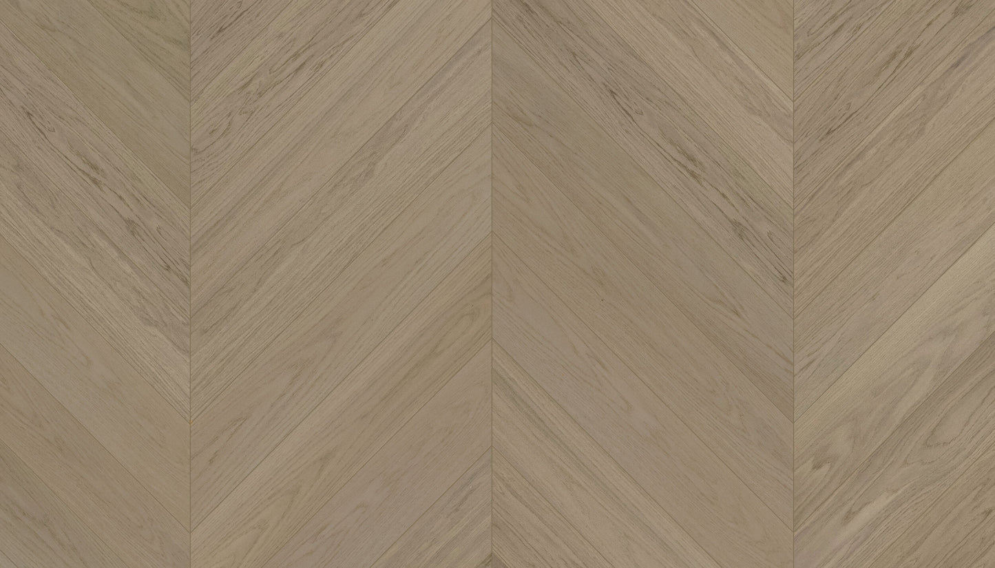 „Chevron“ rašto ąžuolo parketlentės „Nova Eco Elite Sandstone“ Extra Matt Lacquered Gloss 5% – #15503