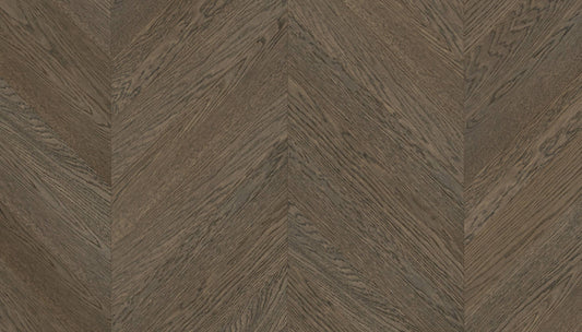 Ševrono rašto ąžuolo parketlentės „Nova“, R+L T&G Elite Brown Extra Matt Lacquered 5% Gloss 4B nano Brushed # 15524