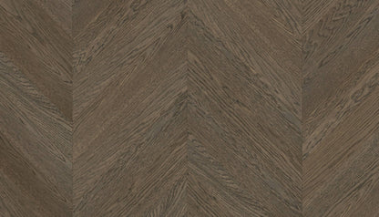 „Chevron“ rašto ąžuolo parketlentės „Nova Elite Brown“ R+L T&G Extra Matt Lacquered 5% Gloss 4B nano Brushed – #15524